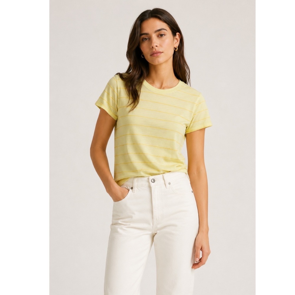 NWT Everlane Striped T-Shirt Women S Organic Cotton Crew Neck Short Sleeve
